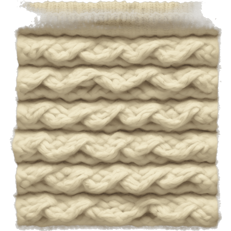 Folded knitted cream blanket emoji