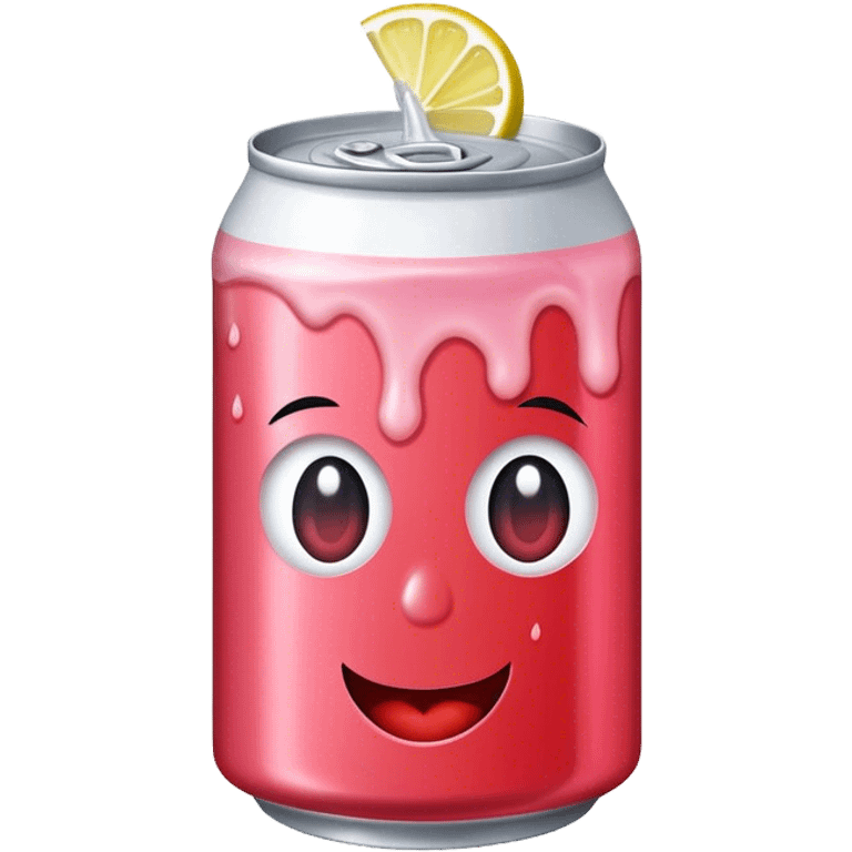 Strawberry lemon soda can emoji