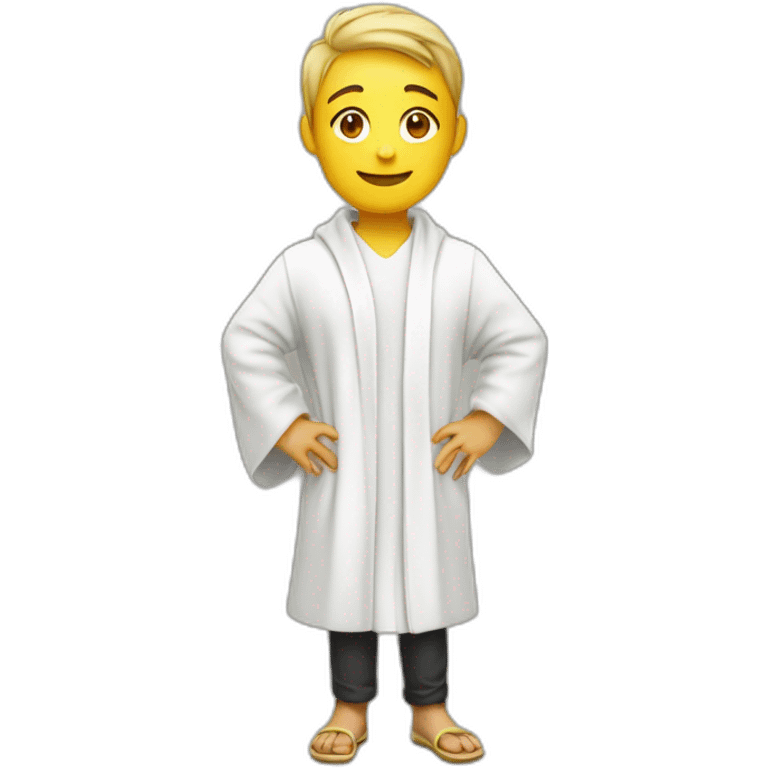 student with white robe with ginkgo biloba emoji