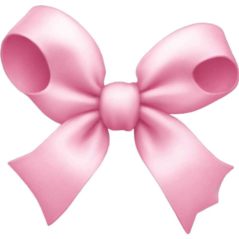 A light pink bow the shines emoji