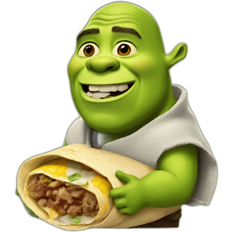 shrek eating a burrito emoji