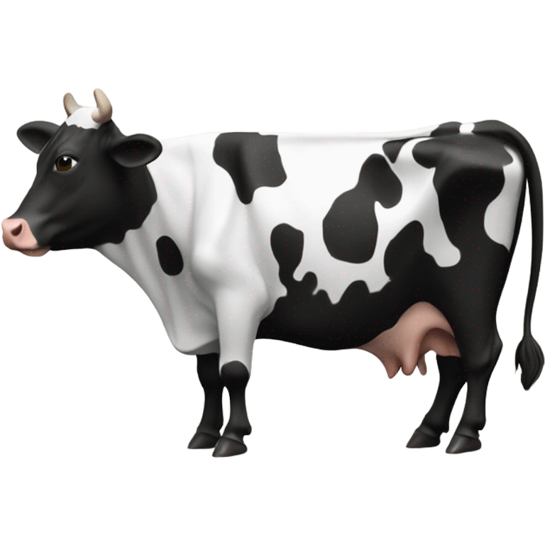 Cow on cow white and black emoji