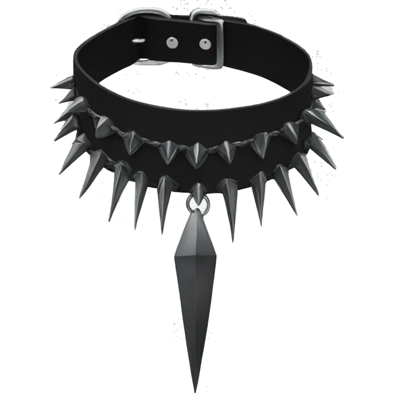 black spiked collar choker emoji