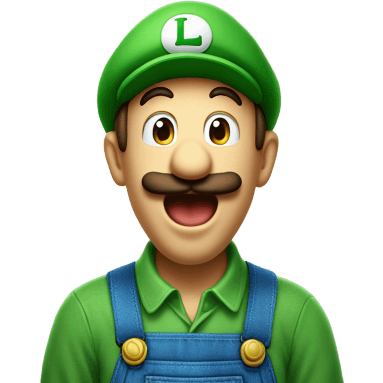 Yawning Luigi  emoji