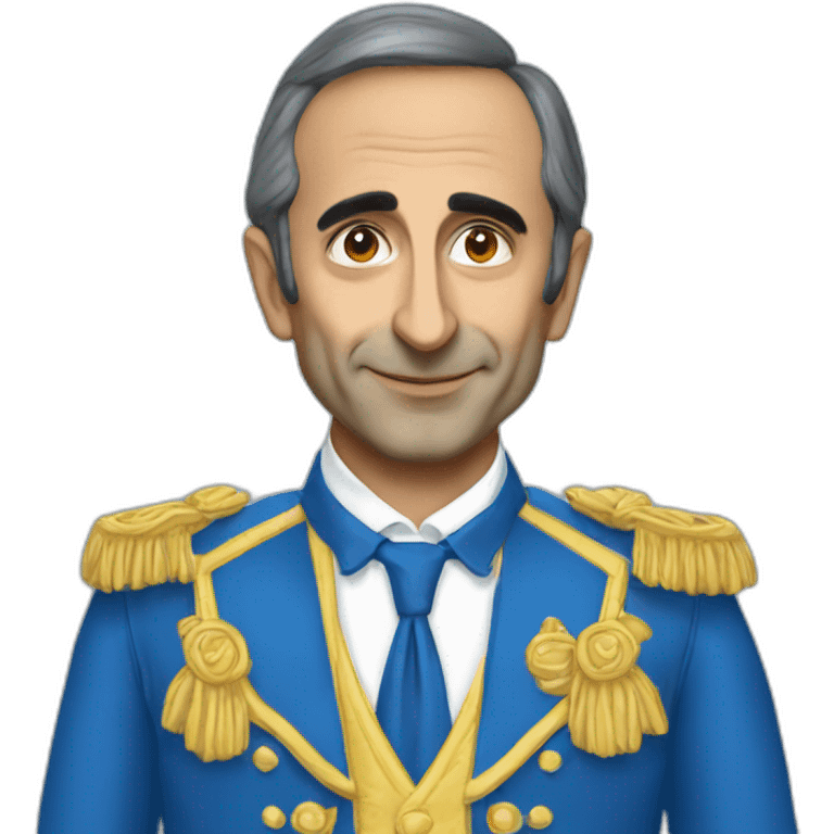 Eric zemmour en costume bleu emoji