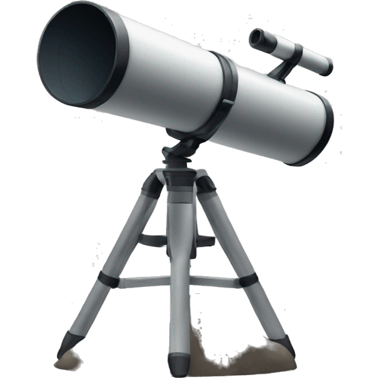 Telescope with moon emoji