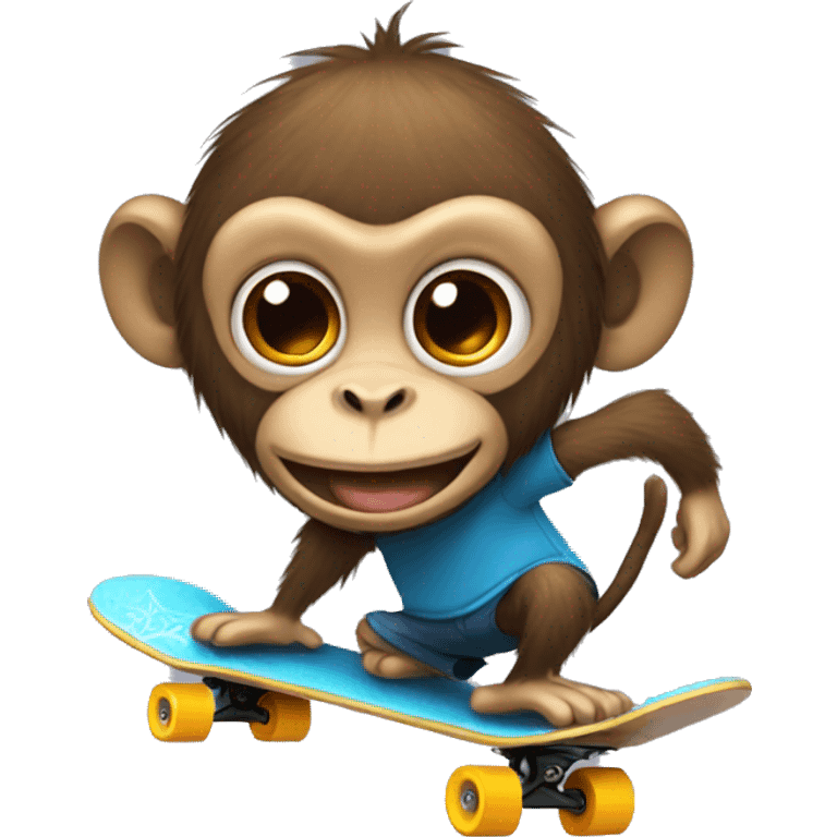 Monkey on a skateboard  emoji