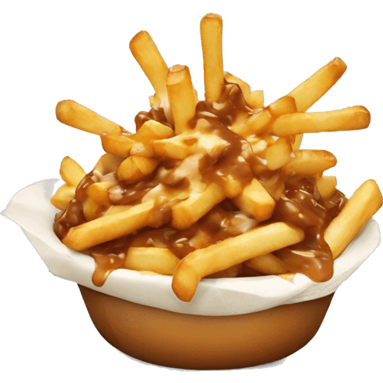 Poutine qui mange des pates emoji