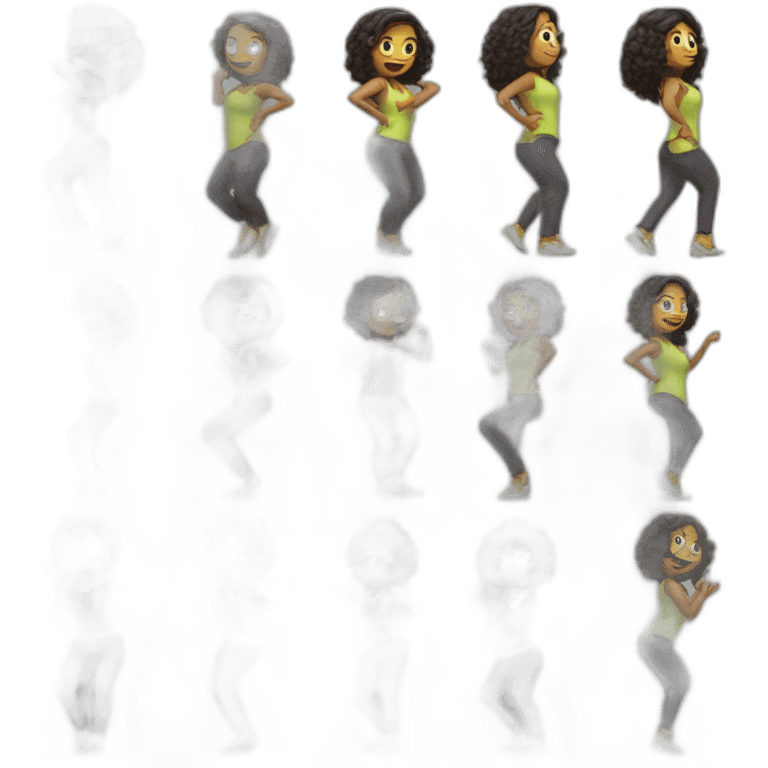 Personnages féminin qui Twerk emoji