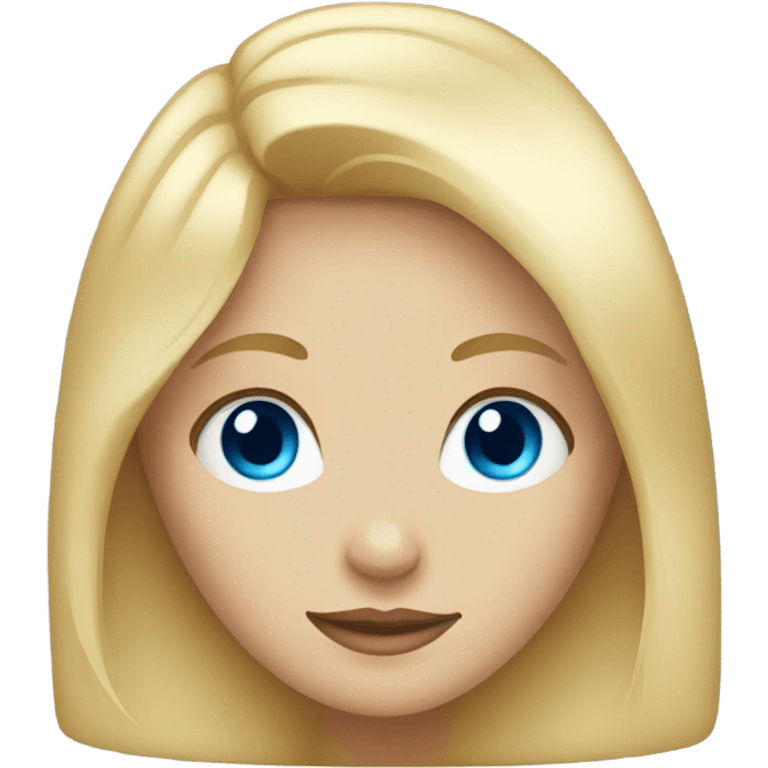 blonde girl with blue eyes emoji