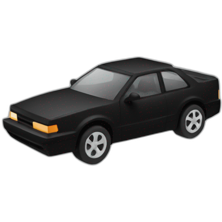 black pixelated car emoji