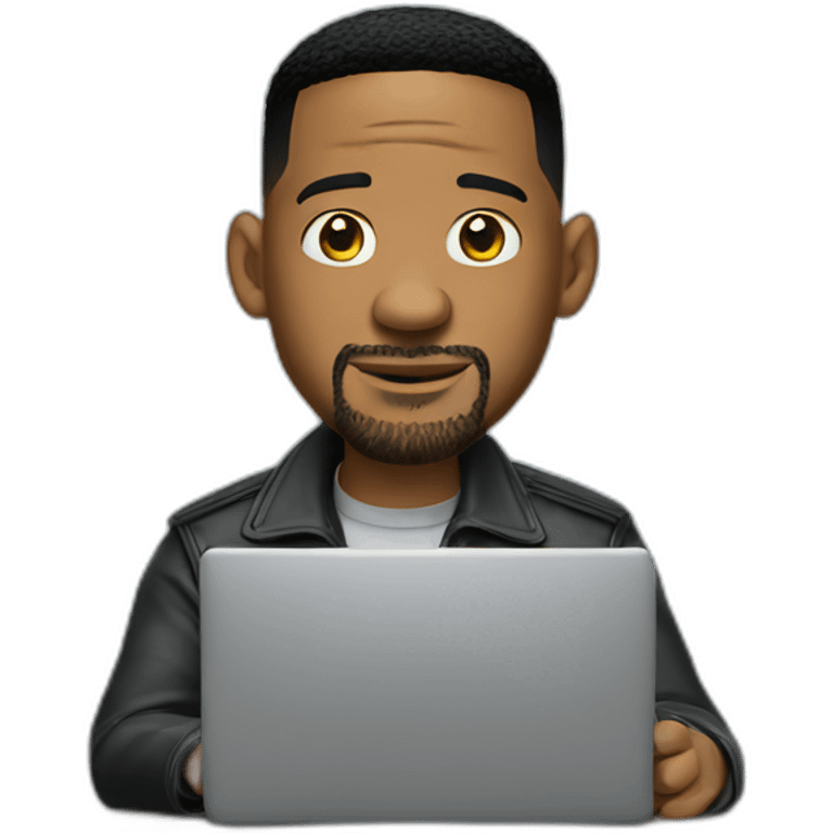 Will smith on a laptop emoji