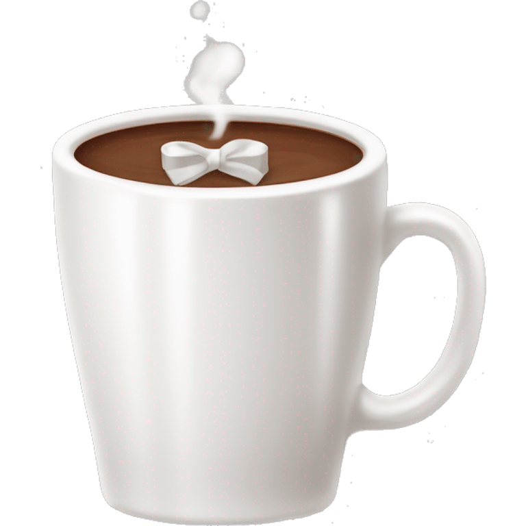 a cup of hot chocolate in white glass with brown ribbon decorationsemoji
An error occurred while generating this emoji, please try again.

Related emojis
 emoji