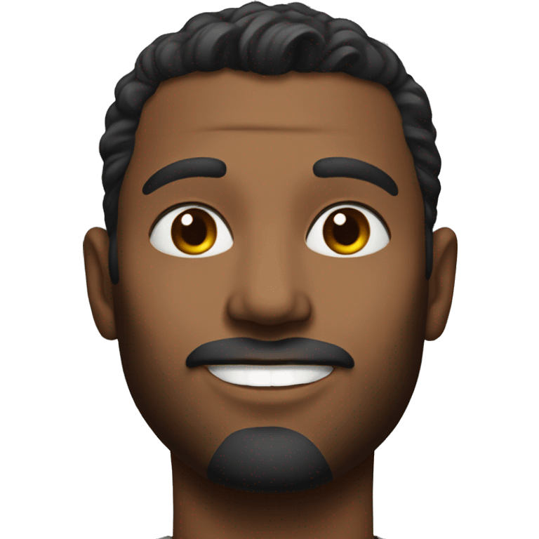 handsome man in realistic portrait black emoji