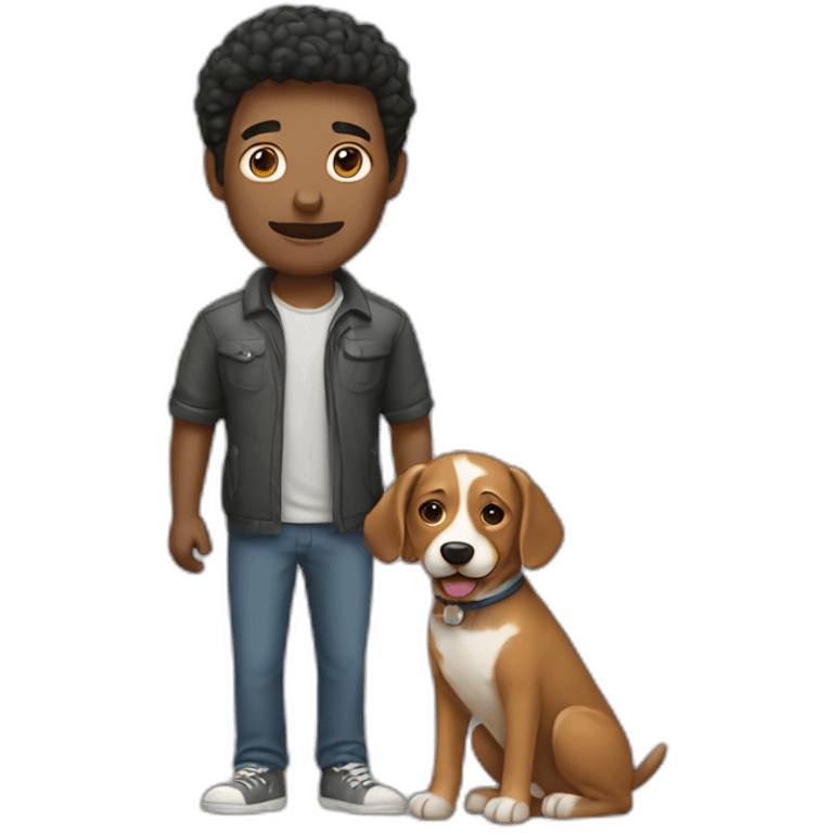 man with dog emoji