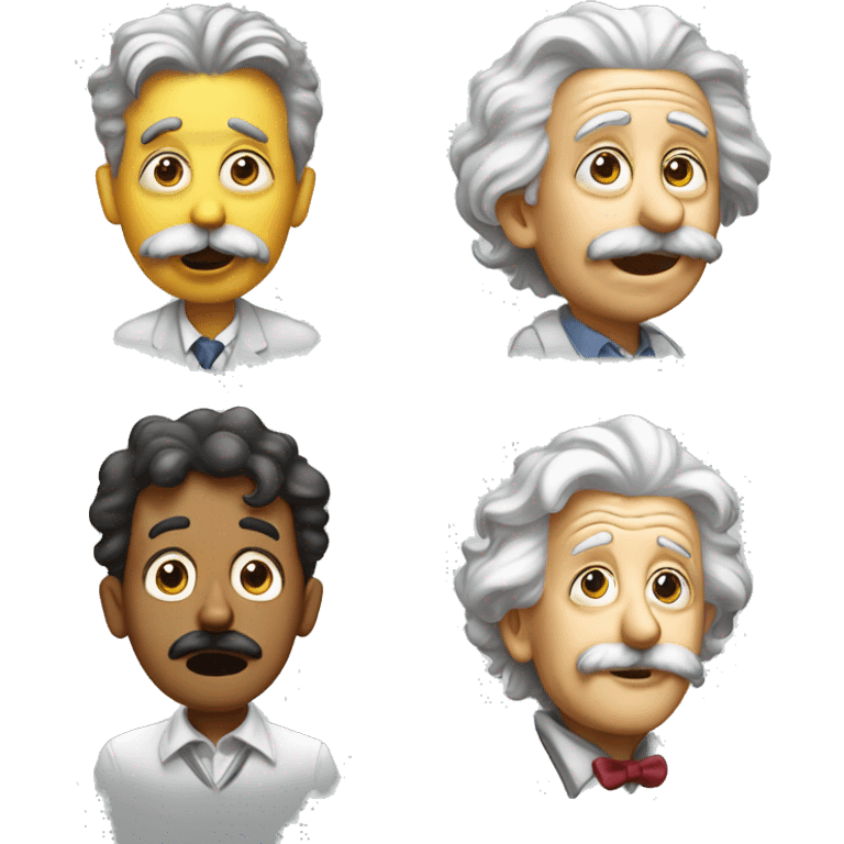 "Thinking Emoji", 
"Einstein Tongue",
"Confused Math Lady" emoji