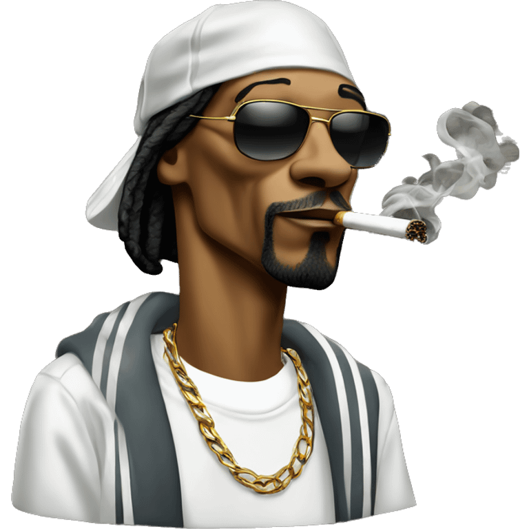 The rapper snoop dogg smoking emoji