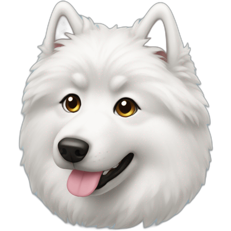 Black samoyed emoji