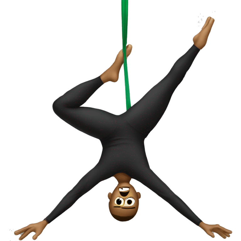 Man aerial silks  emoji