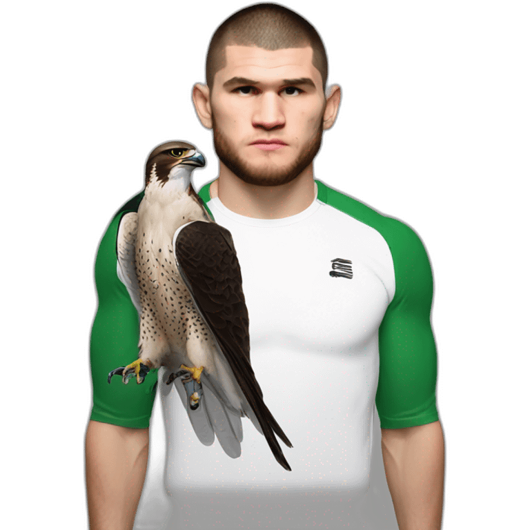 Falcon on the shoulder of khabib nurmagomedov  emoji