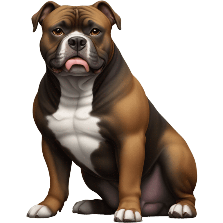 Black american bully with blunt emoji