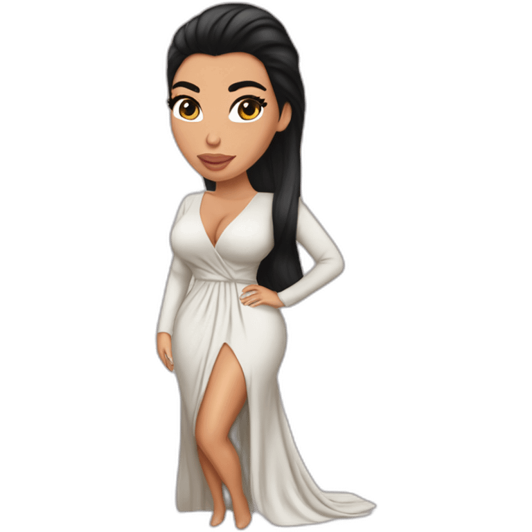 kim kardashian en robe moulante emoji