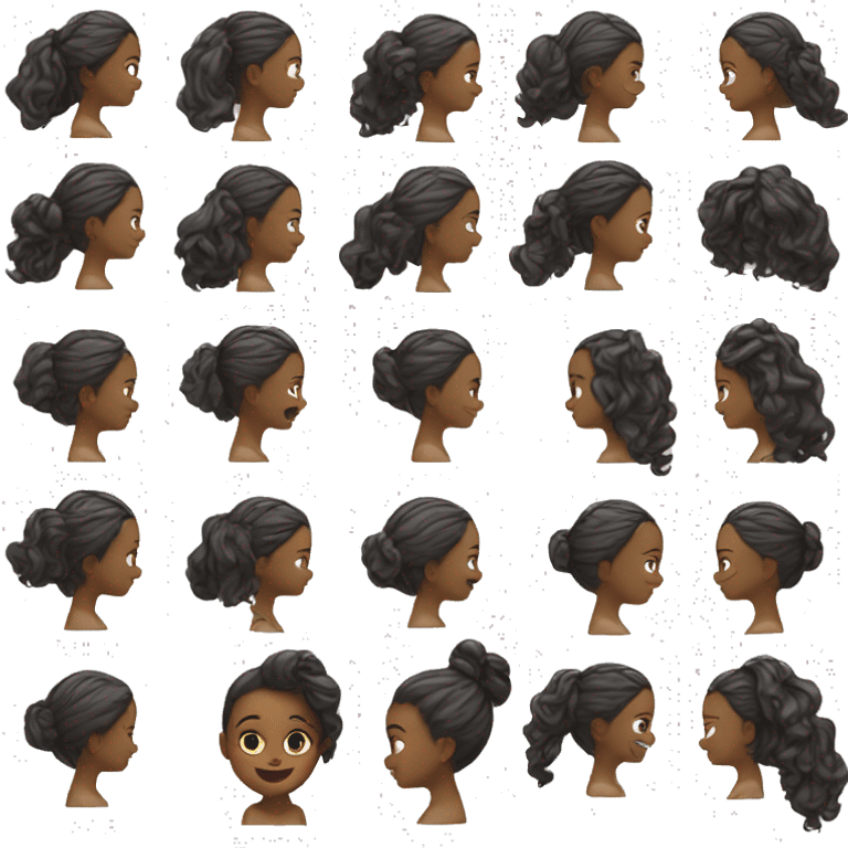 Girl doing her hair ￼ emoji