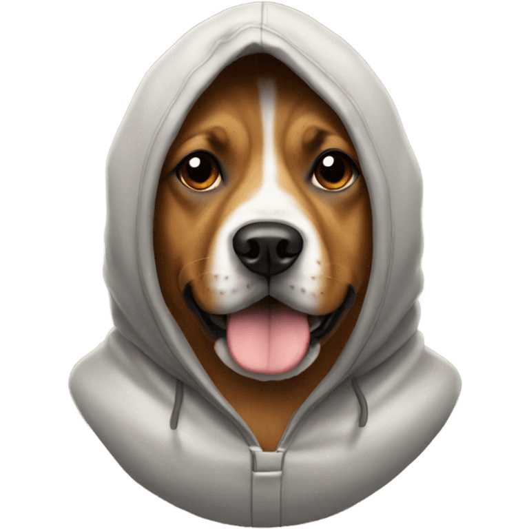 Dog wearing a hood emoji