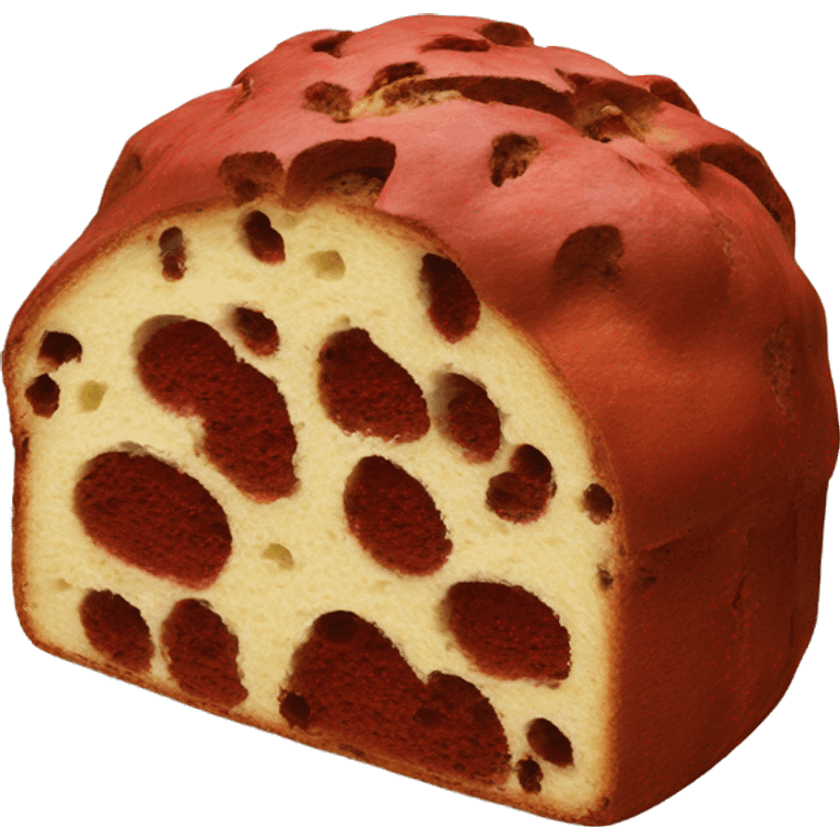 red velvet panettone dough emoji