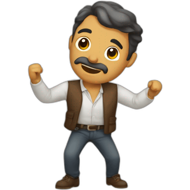 Hombre gruñon reclamando emoji