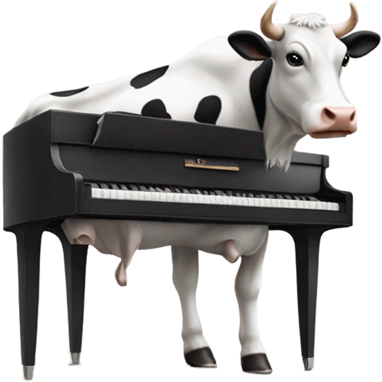 cow playing piano emoji