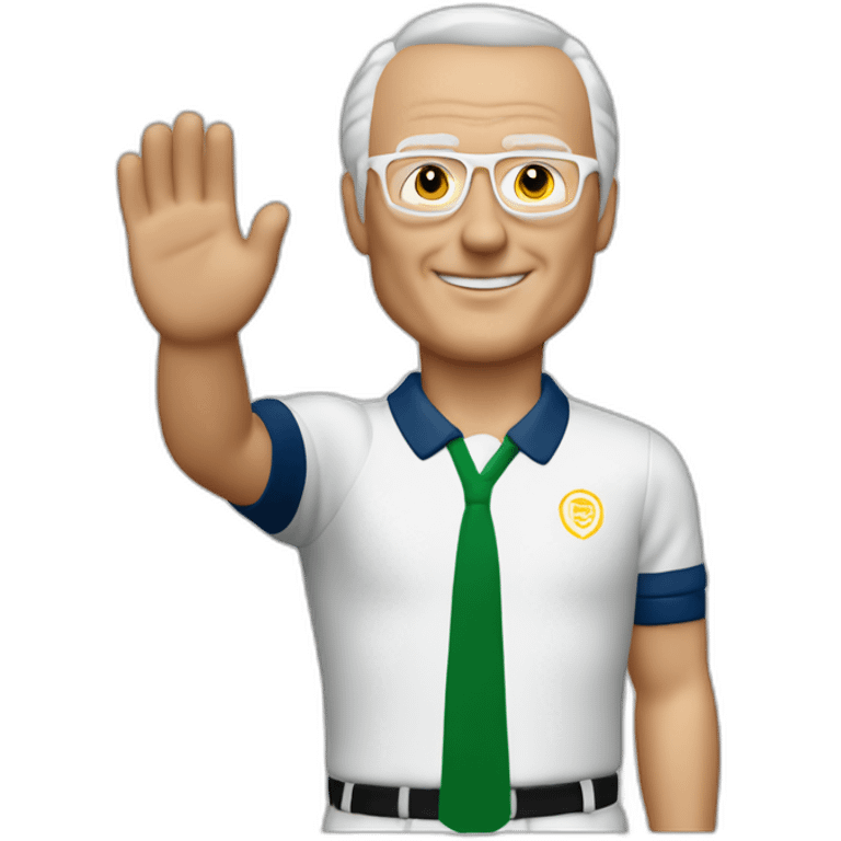 Franz Beckenbauer waving emoji