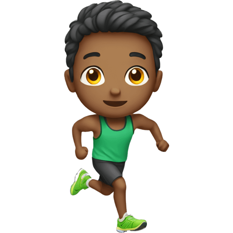 Boy with running  shoe emoji