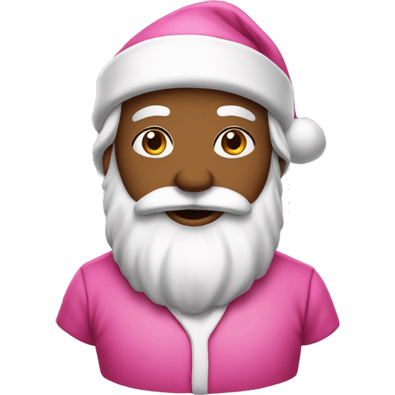 santa clause wearing pink clothes  emoji