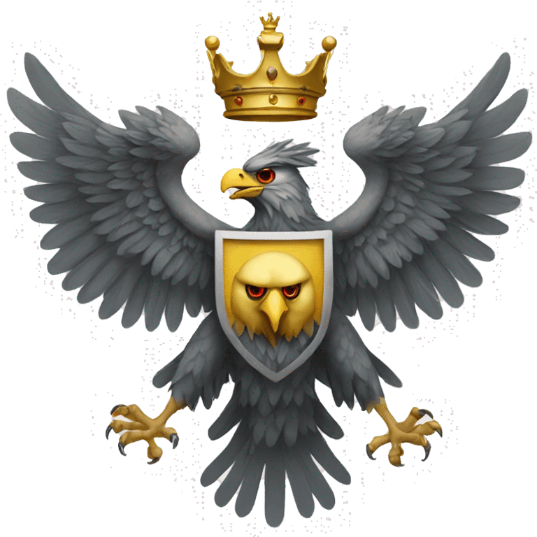 Double headed eagle with crown emoji