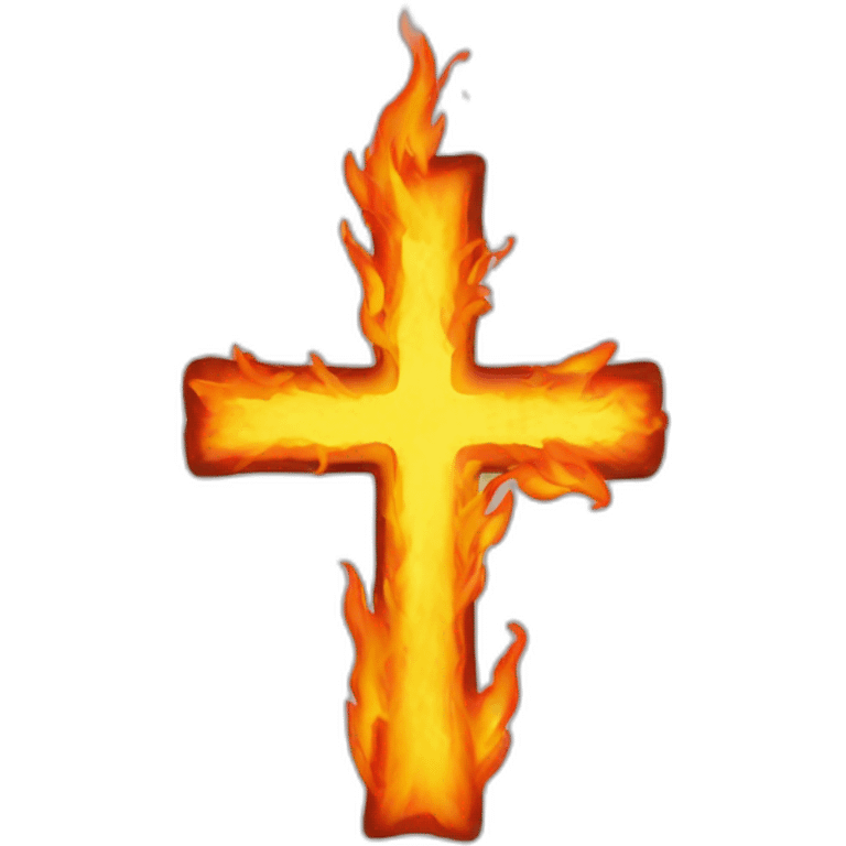 Cross on fire emoji