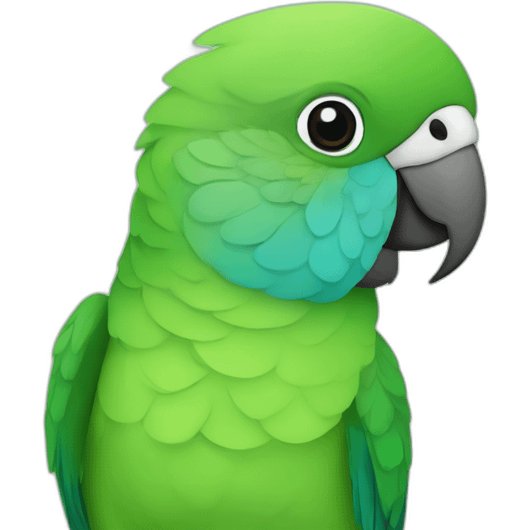 green rose ringneck parakeet emoji