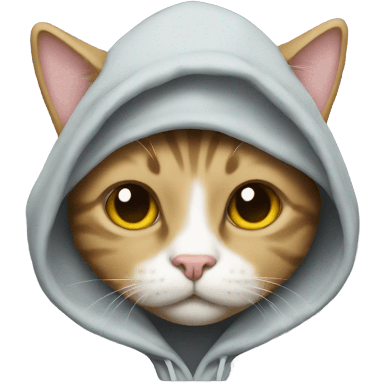 Cat worning a hoddie  emoji