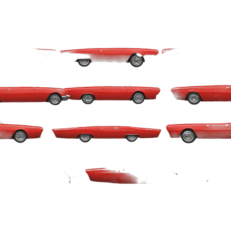 Red 66 thunderbird car emoji