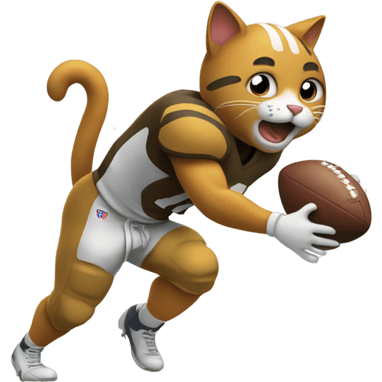 #11 cat playing football emoji