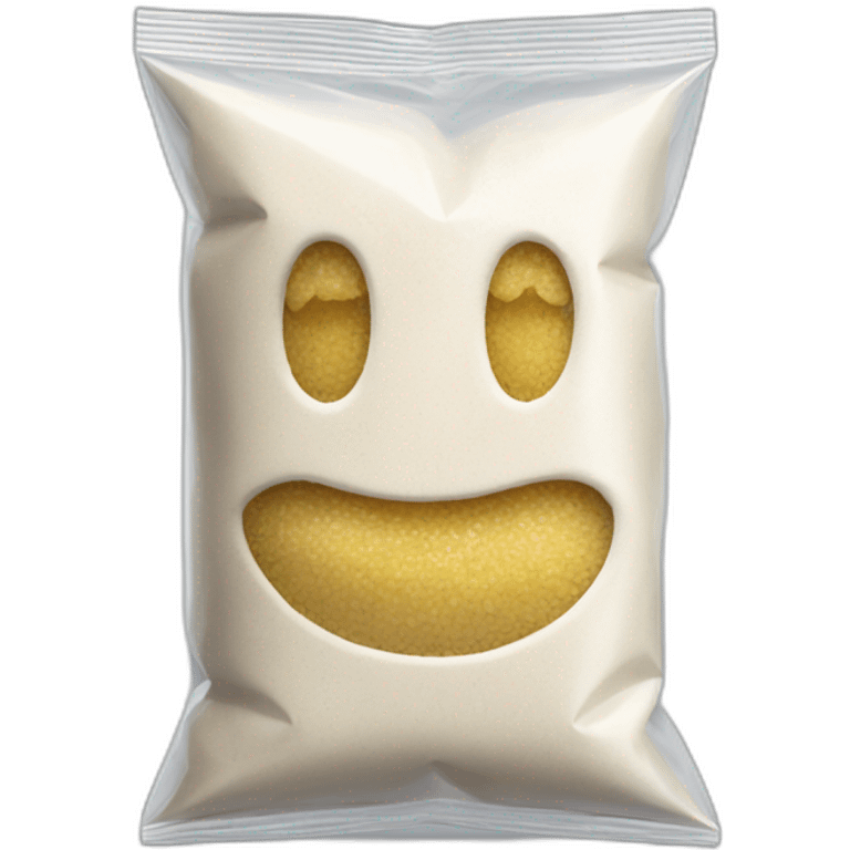 white flour in ziplock bag  emoji