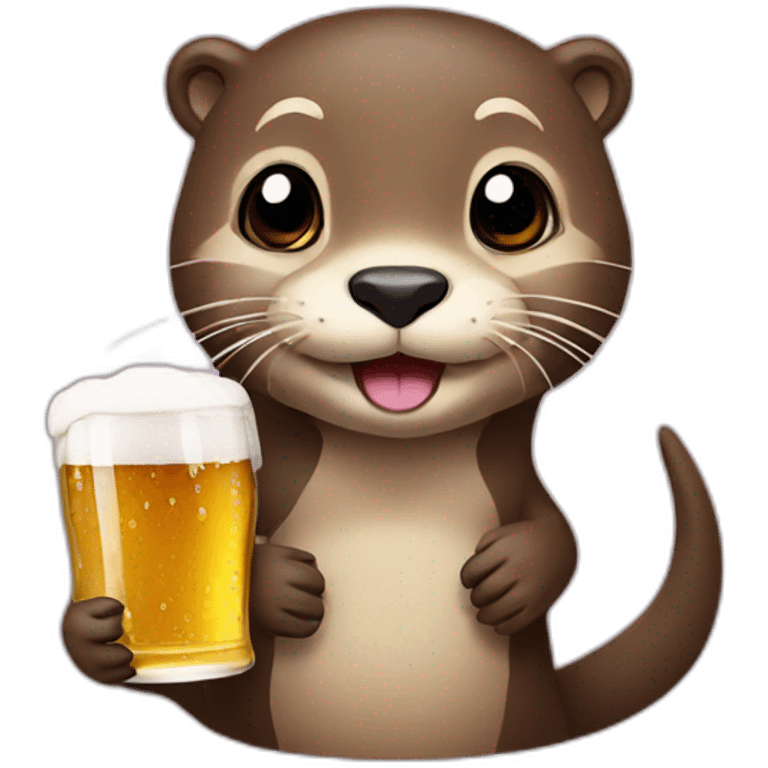 Otter and beer emoji