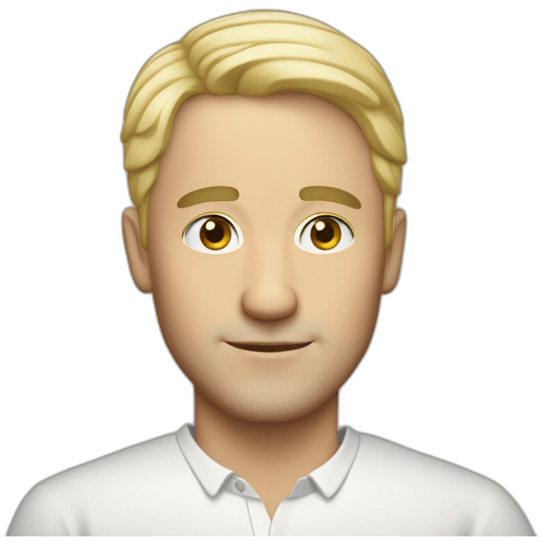 40year white blonde German man with short hair emoji