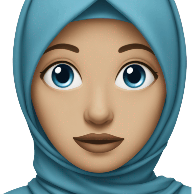 hijabi with blue eyes emoji