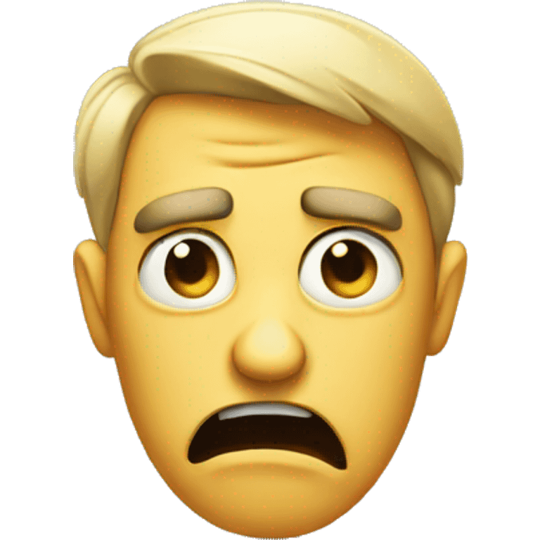 Disgusted emoji that looks concerned and confused  emoji