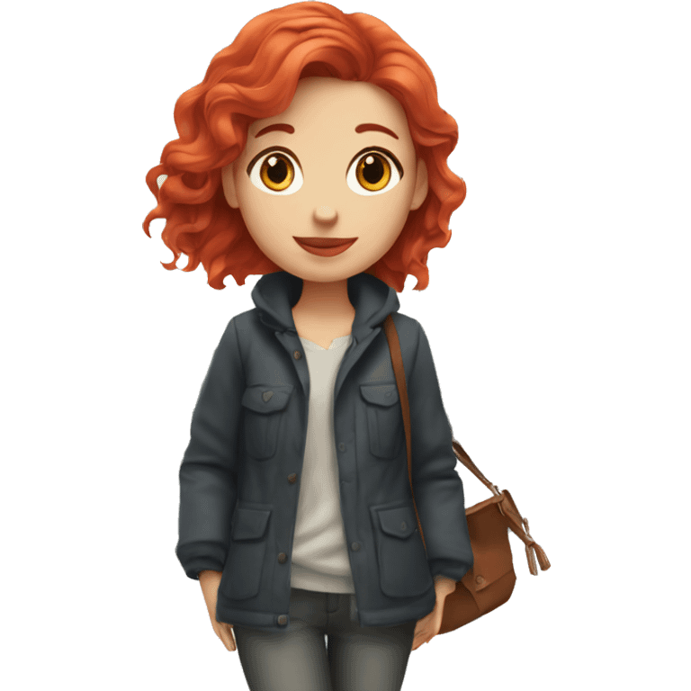 Red Hair girl in paris emoji