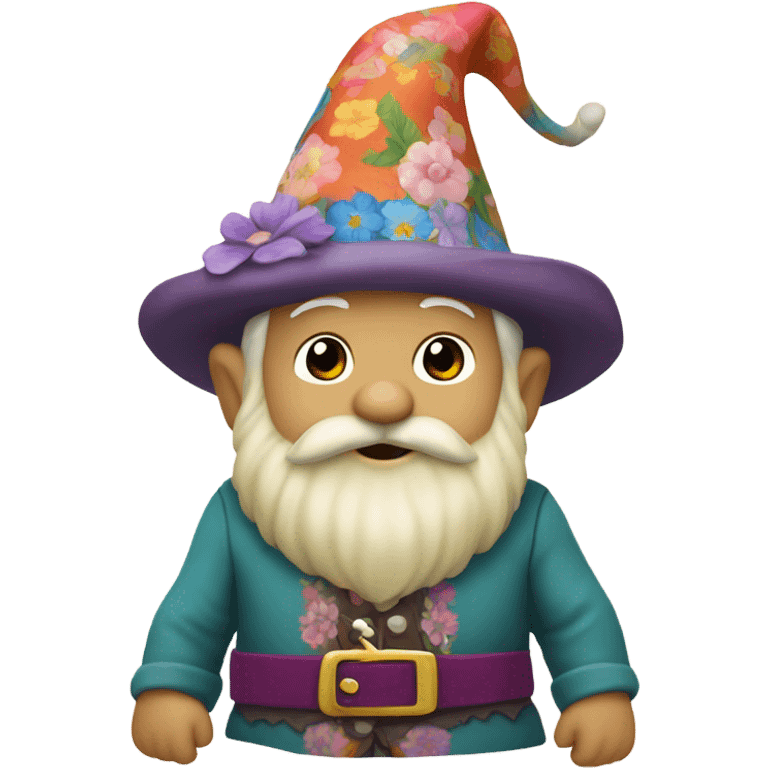 Gnome wearing a dress emoji