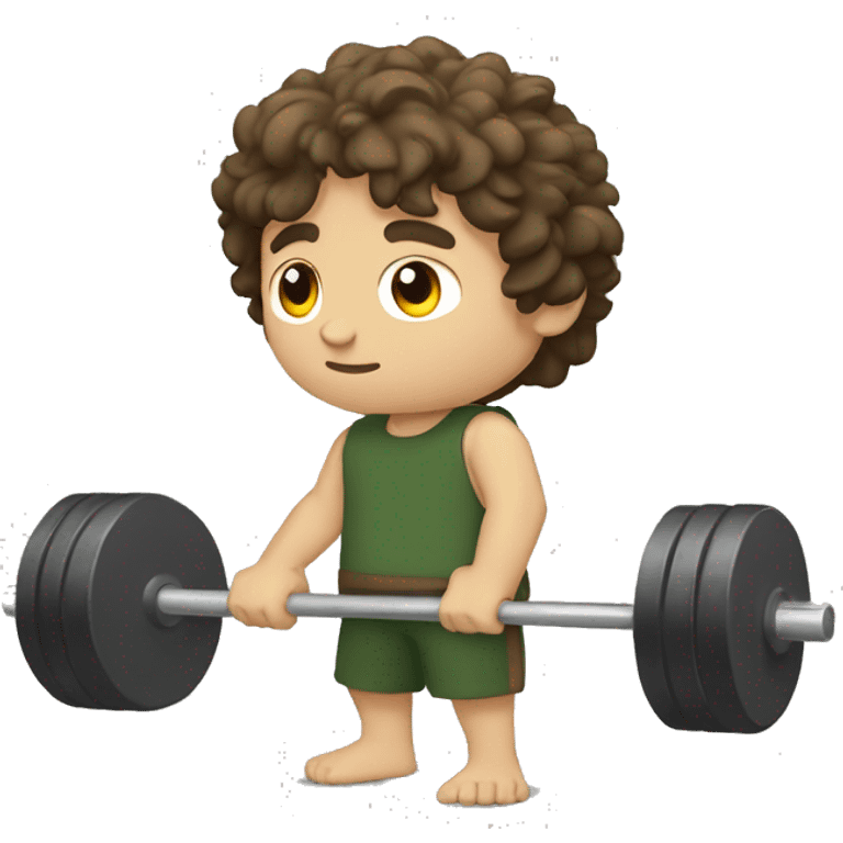 Frodo baggins lifting weights  emoji