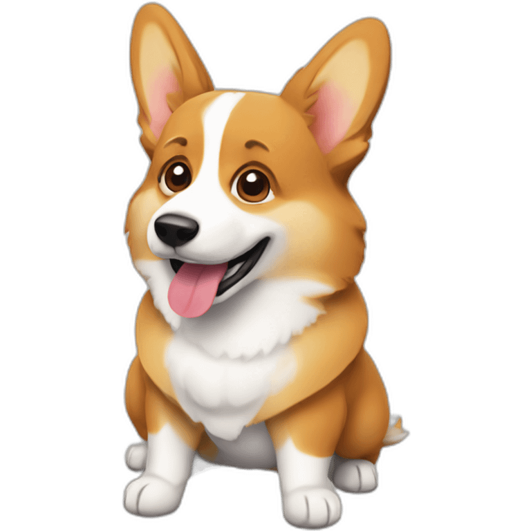 Corgi With à beer emoji