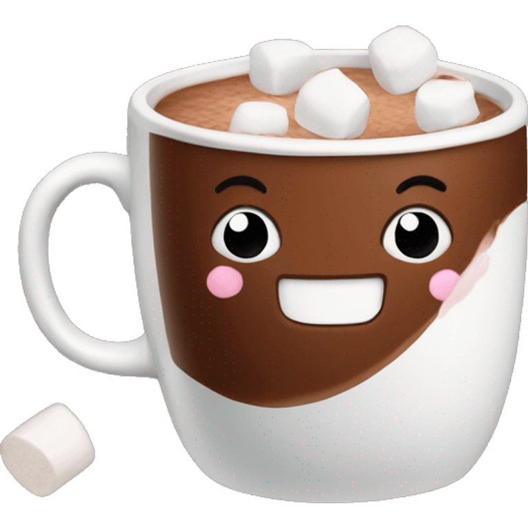 cocoa with marshmallows in a mug emoji